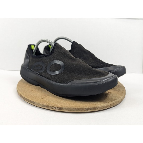 OOFOS Other - OOFOS Shoes Mens Size 14 Black OOmg EeZee Canvas Recovery Low Slip-On